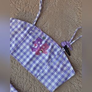 Purple Lilac carebears skirt set Shein Medium